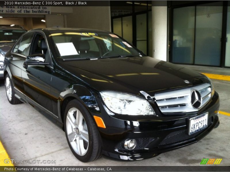 Black / Black 2010 Mercedes-Benz C 300 Sport