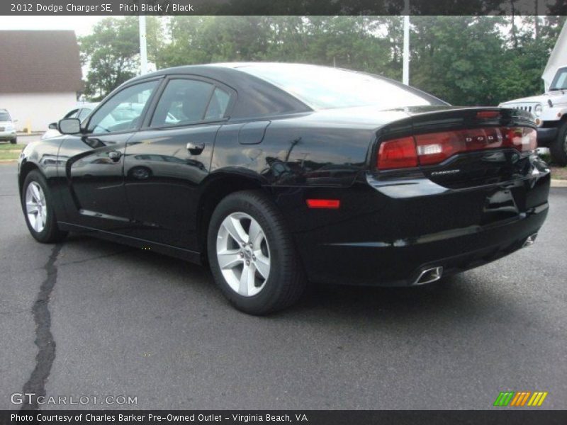Pitch Black / Black 2012 Dodge Charger SE
