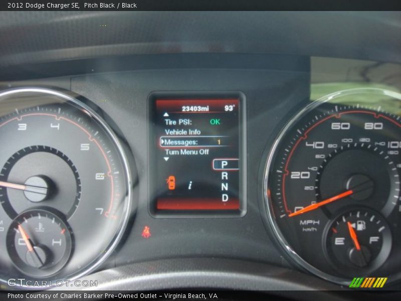 Pitch Black / Black 2012 Dodge Charger SE