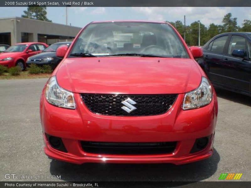 Vivid Red / Black 2008 Suzuki SX4 Sport Sedan