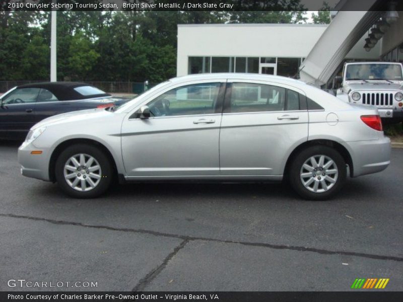 Bright Silver Metallic / Dark Slate Gray 2010 Chrysler Sebring Touring Sedan