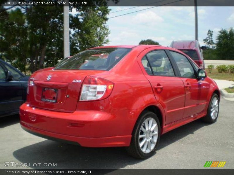 Vivid Red / Black 2008 Suzuki SX4 Sport Sedan