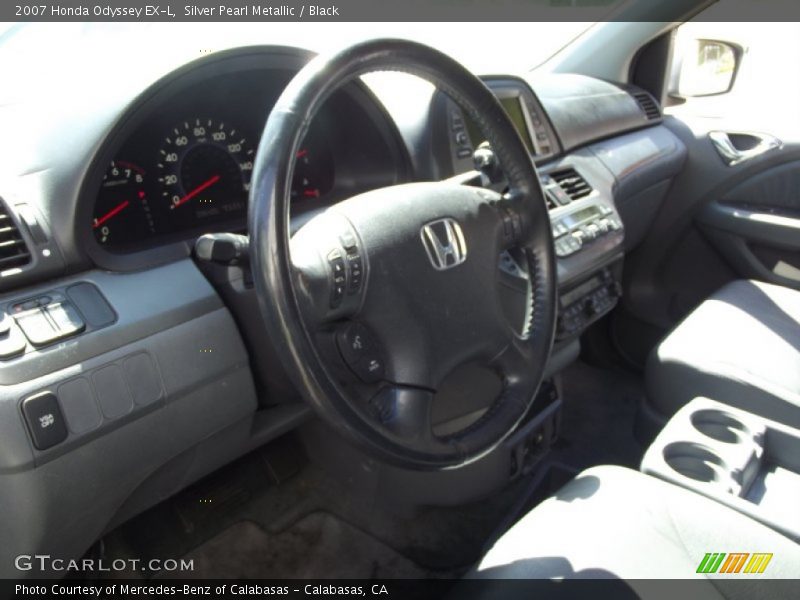 Silver Pearl Metallic / Black 2007 Honda Odyssey EX-L