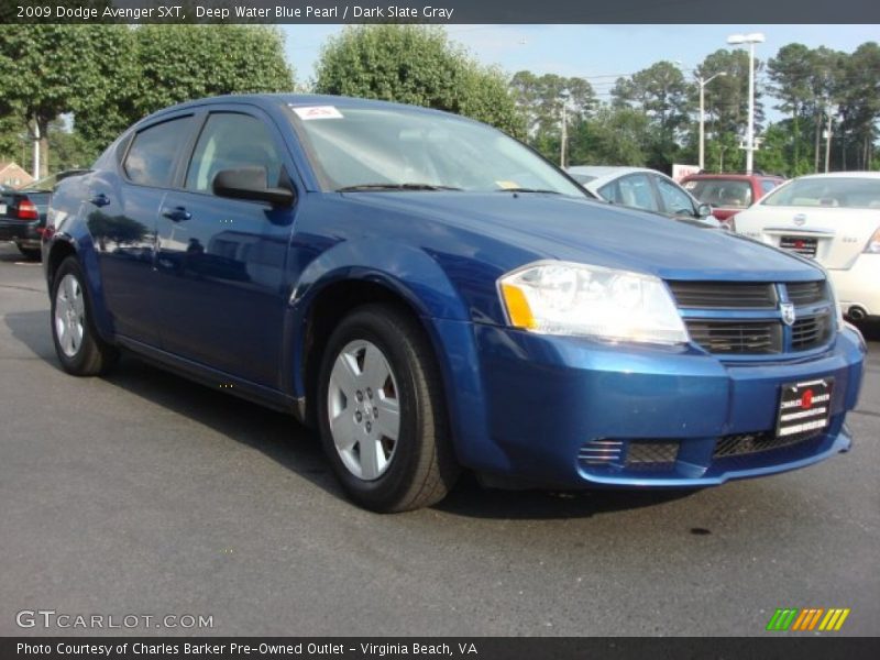 Deep Water Blue Pearl / Dark Slate Gray 2009 Dodge Avenger SXT