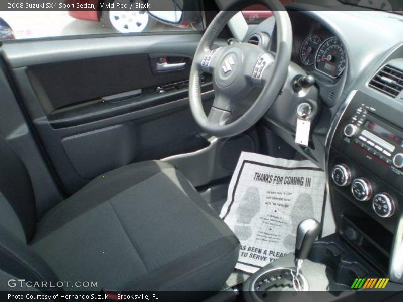 Vivid Red / Black 2008 Suzuki SX4 Sport Sedan