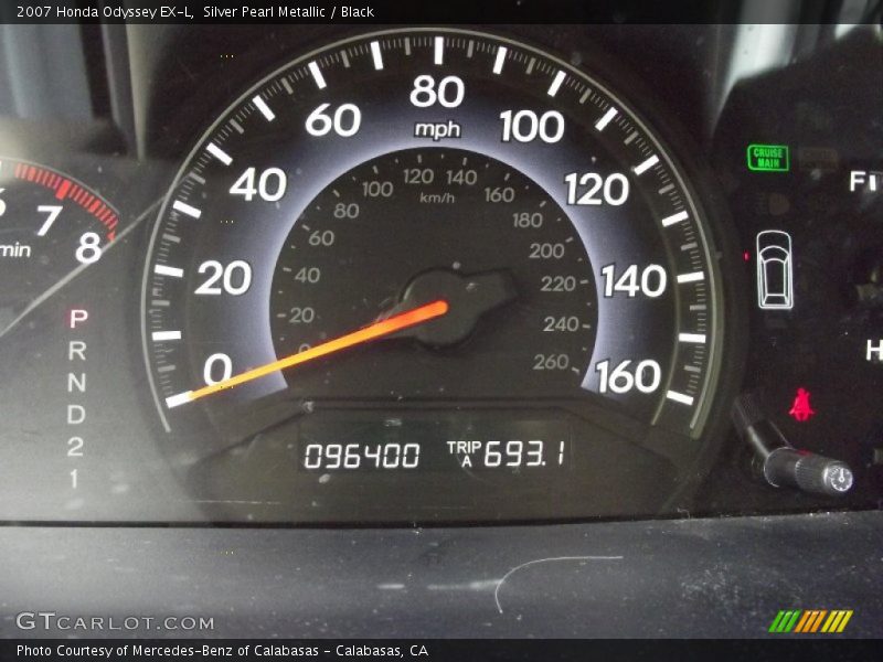 Silver Pearl Metallic / Black 2007 Honda Odyssey EX-L