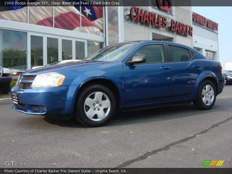 Deep Water Blue Pearl / Dark Slate Gray 2009 Dodge Avenger SXT