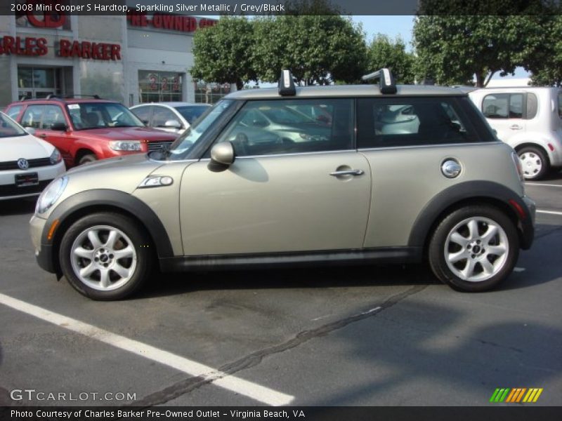 Sparkling Silver Metallic / Grey/Black 2008 Mini Cooper S Hardtop