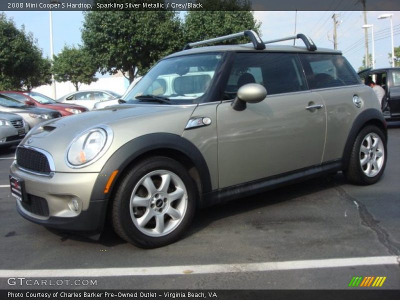 Sparkling Silver Metallic / Grey/Black 2008 Mini Cooper S Hardtop