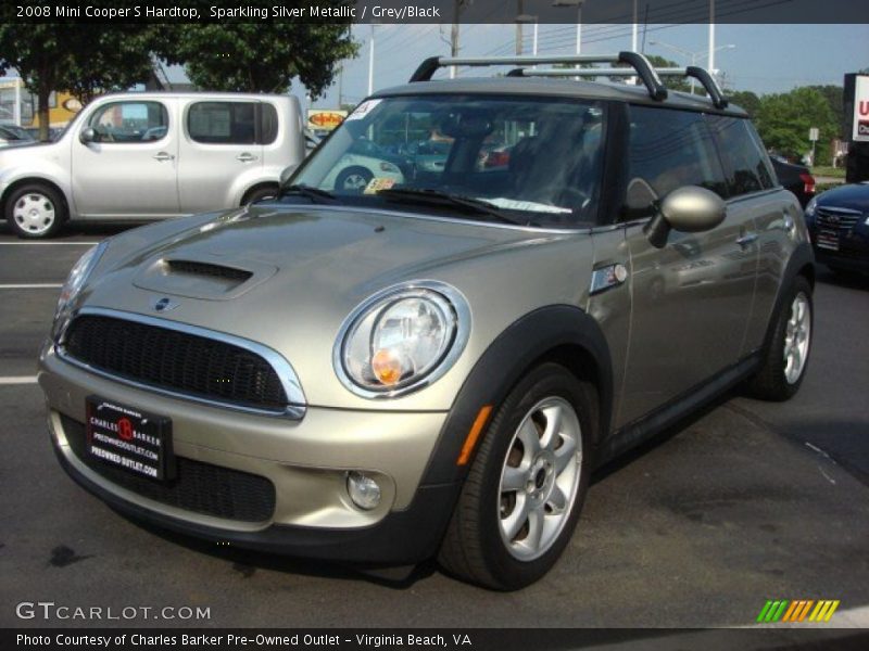 Sparkling Silver Metallic / Grey/Black 2008 Mini Cooper S Hardtop