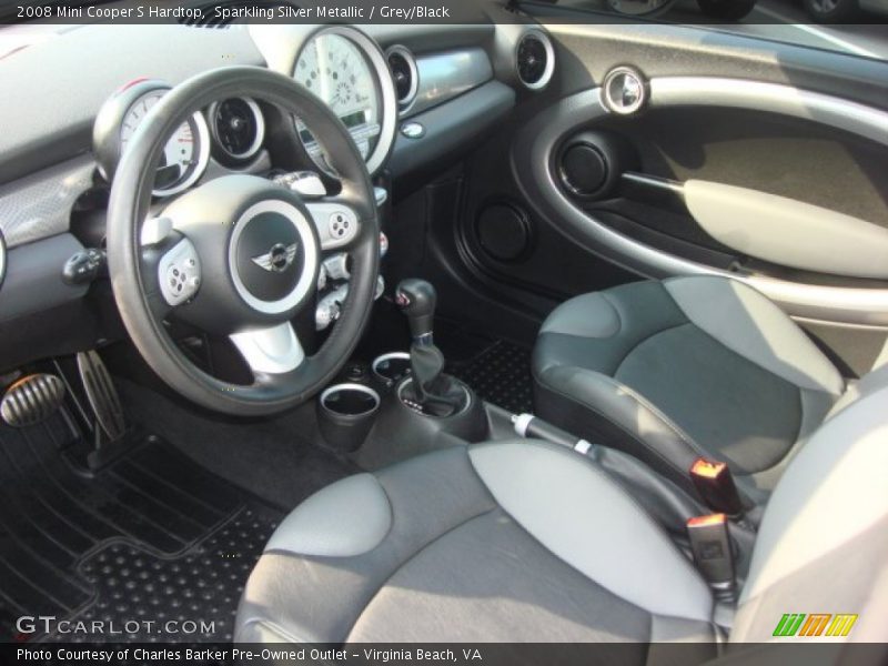 Sparkling Silver Metallic / Grey/Black 2008 Mini Cooper S Hardtop