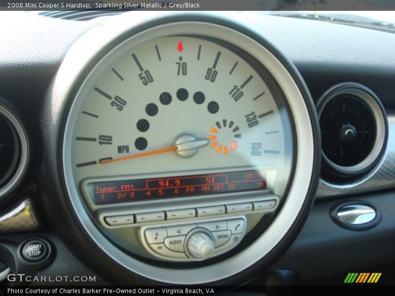 Sparkling Silver Metallic / Grey/Black 2008 Mini Cooper S Hardtop