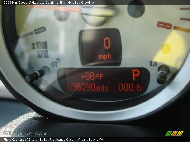 Sparkling Silver Metallic / Grey/Black 2008 Mini Cooper S Hardtop