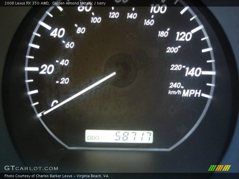 Golden Almond Metallic / Ivory 2008 Lexus RX 350 AWD