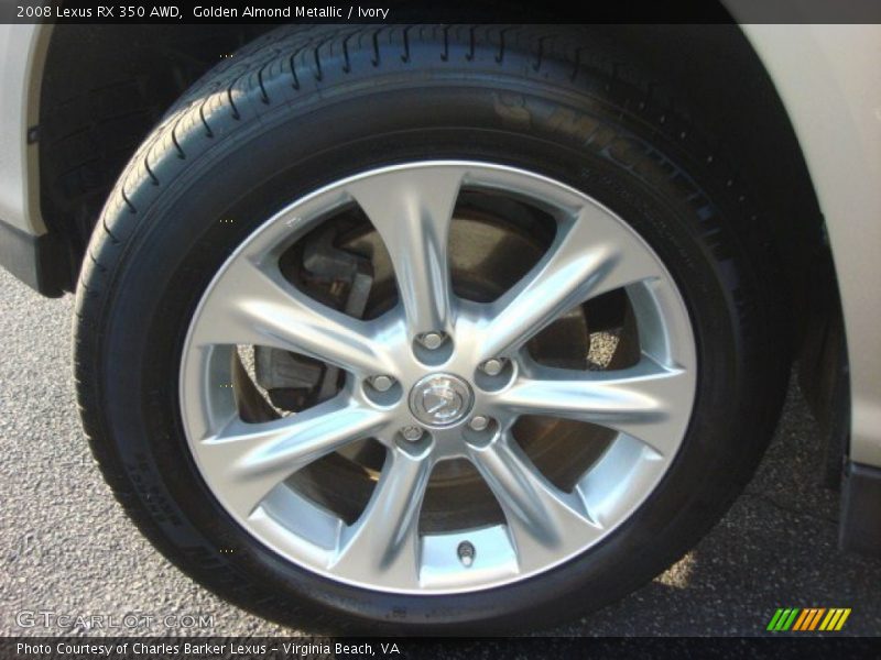 Golden Almond Metallic / Ivory 2008 Lexus RX 350 AWD