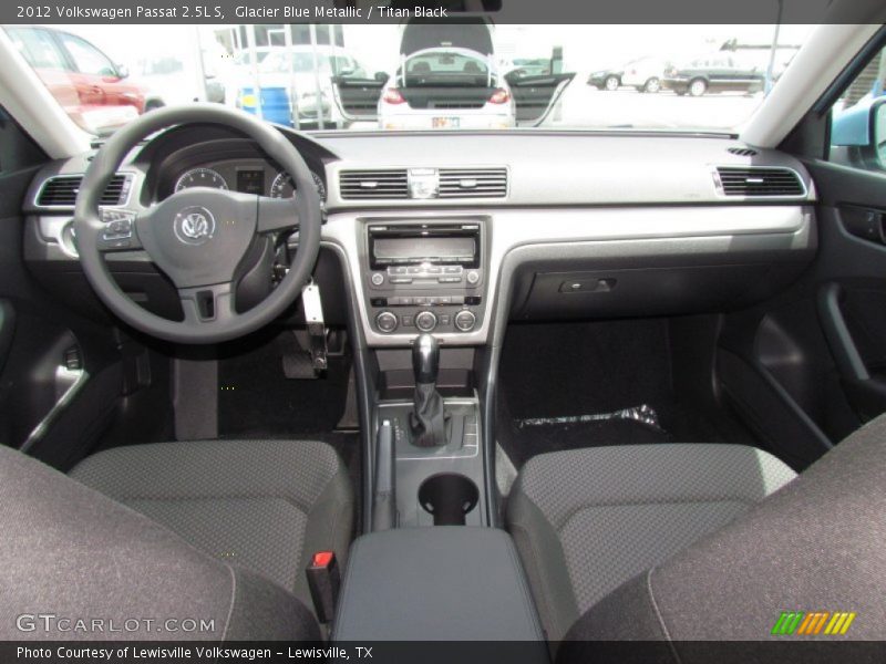 Glacier Blue Metallic / Titan Black 2012 Volkswagen Passat 2.5L S