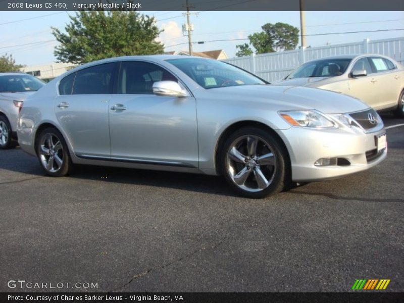 Mercury Metallic / Black 2008 Lexus GS 460