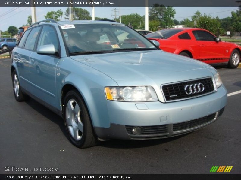 Crystal Blue Metallic / Grey 2002 Audi A4 1.8T quattro Avant