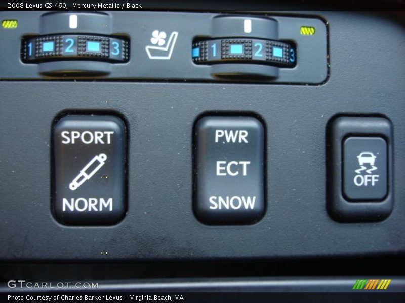 Mercury Metallic / Black 2008 Lexus GS 460