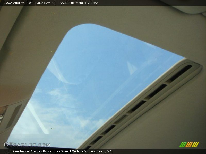 Crystal Blue Metallic / Grey 2002 Audi A4 1.8T quattro Avant