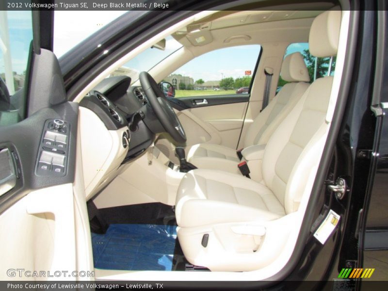Deep Black Metallic / Beige 2012 Volkswagen Tiguan SE