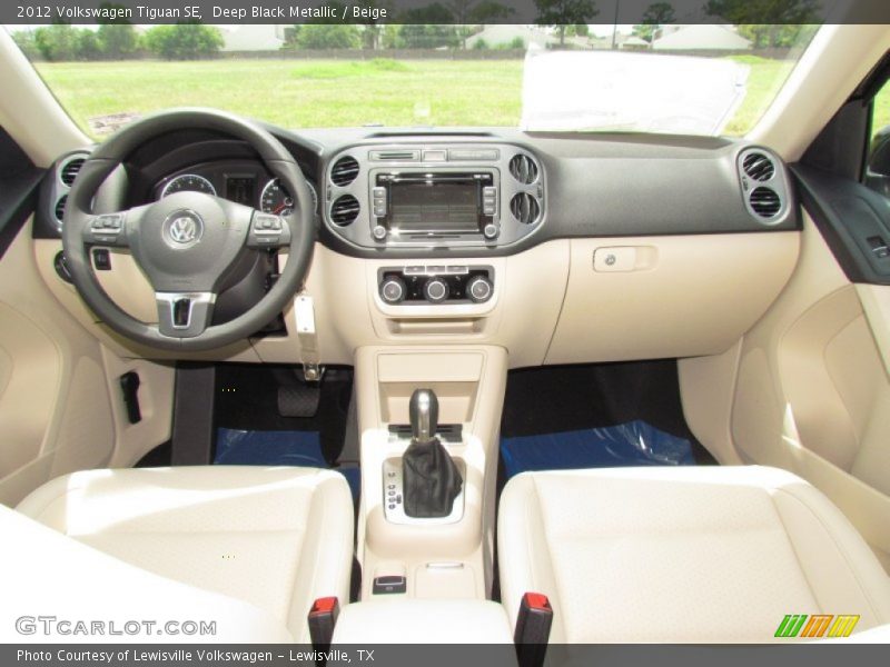 Deep Black Metallic / Beige 2012 Volkswagen Tiguan SE