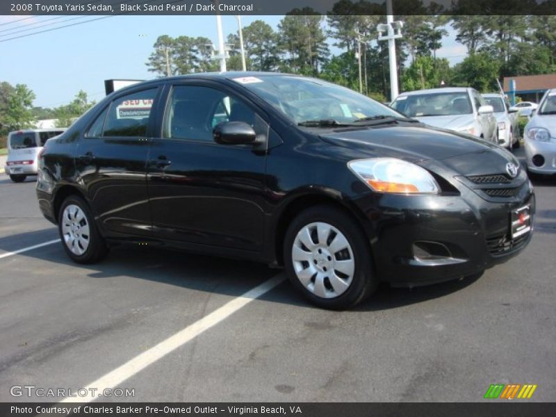 Black Sand Pearl / Dark Charcoal 2008 Toyota Yaris Sedan