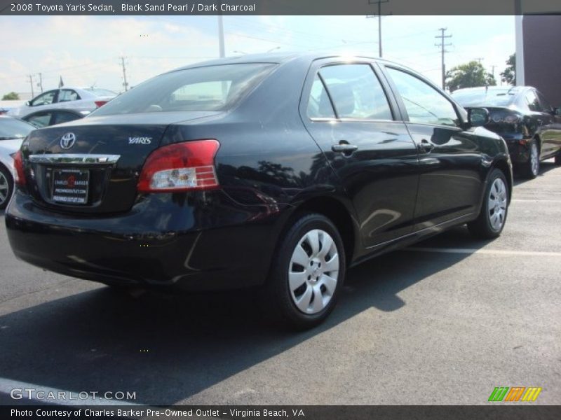 Black Sand Pearl / Dark Charcoal 2008 Toyota Yaris Sedan