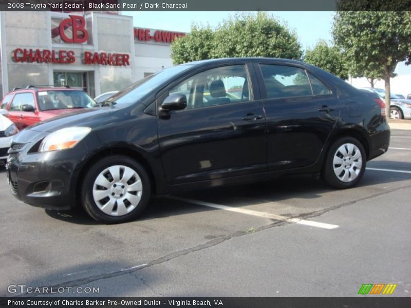 Black Sand Pearl / Dark Charcoal 2008 Toyota Yaris Sedan