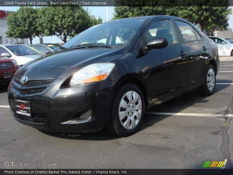 Black Sand Pearl / Dark Charcoal 2008 Toyota Yaris Sedan