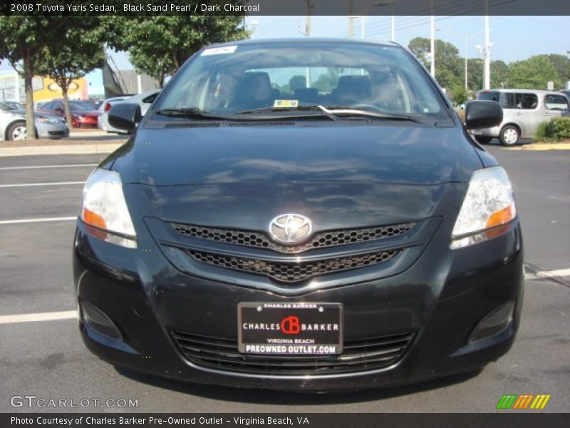 Black Sand Pearl / Dark Charcoal 2008 Toyota Yaris Sedan