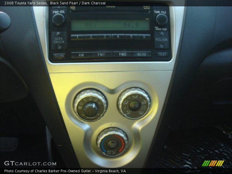 Black Sand Pearl / Dark Charcoal 2008 Toyota Yaris Sedan