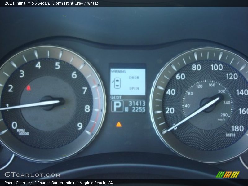Storm Front Gray / Wheat 2011 Infiniti M 56 Sedan