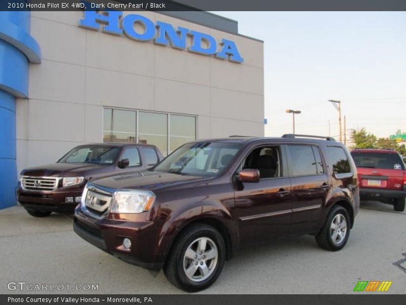 Dark Cherry Pearl / Black 2010 Honda Pilot EX 4WD