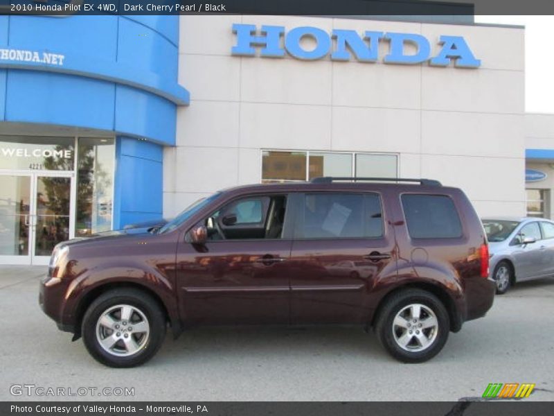 Dark Cherry Pearl / Black 2010 Honda Pilot EX 4WD