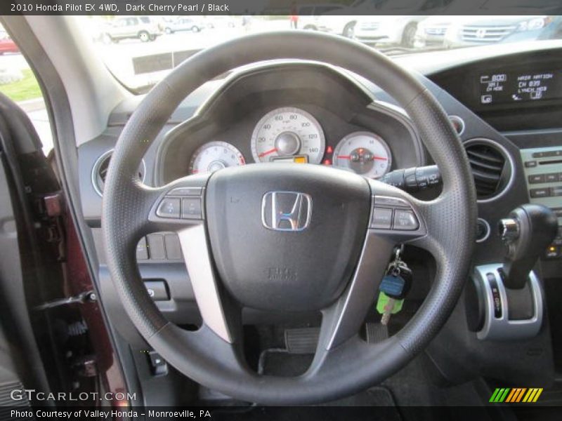 Dark Cherry Pearl / Black 2010 Honda Pilot EX 4WD