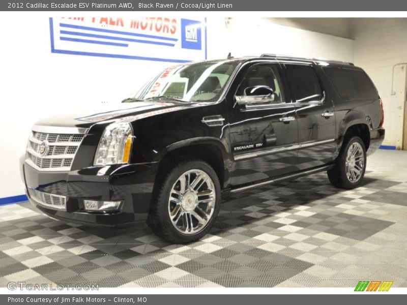 Black Raven / Cocoa/Light Linen 2012 Cadillac Escalade ESV Platinum AWD