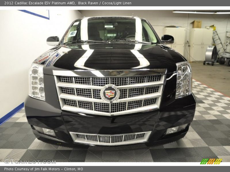 Black Raven / Cocoa/Light Linen 2012 Cadillac Escalade ESV Platinum AWD