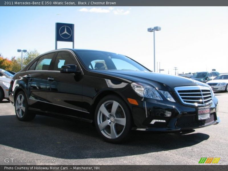 Black / Chestnut Brown 2011 Mercedes-Benz E 350 4Matic Sedan