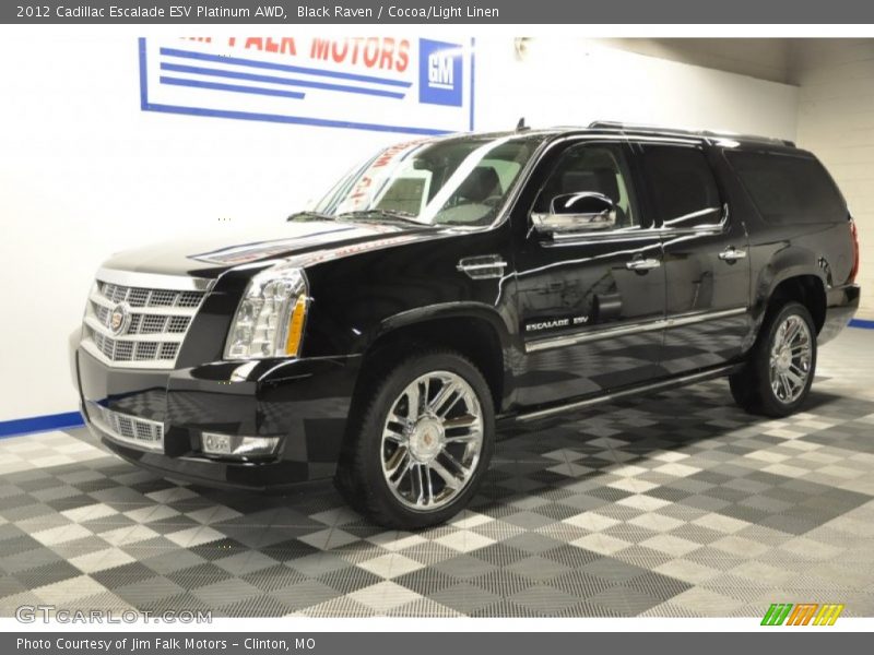 Black Raven / Cocoa/Light Linen 2012 Cadillac Escalade ESV Platinum AWD