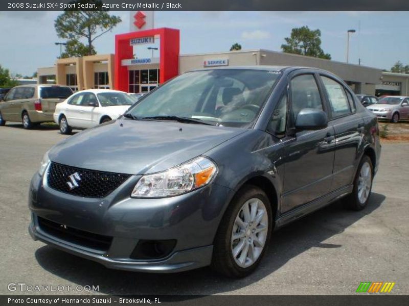 Azure Grey Metallic / Black 2008 Suzuki SX4 Sport Sedan