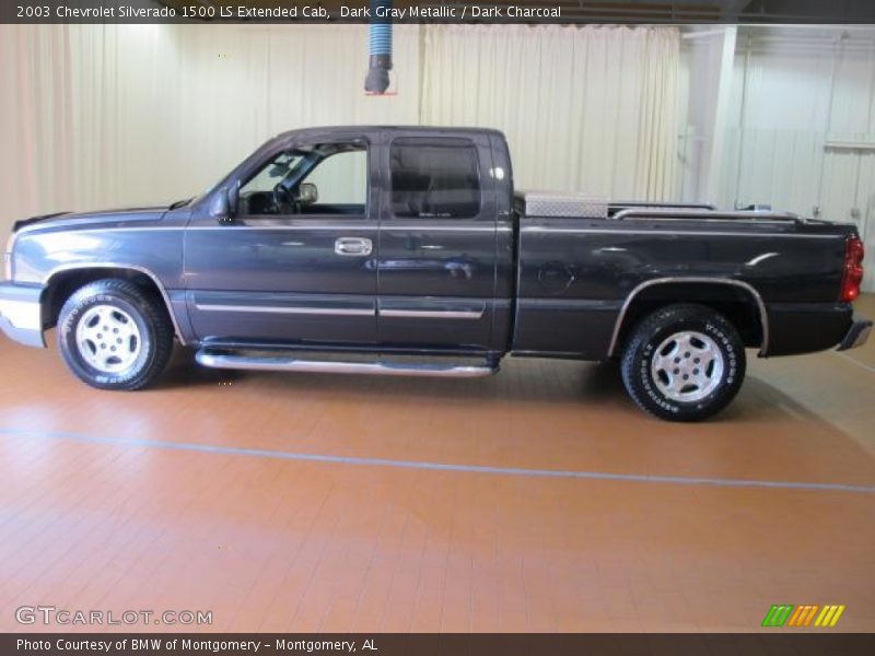 Dark Gray Metallic / Dark Charcoal 2003 Chevrolet Silverado 1500 LS Extended Cab