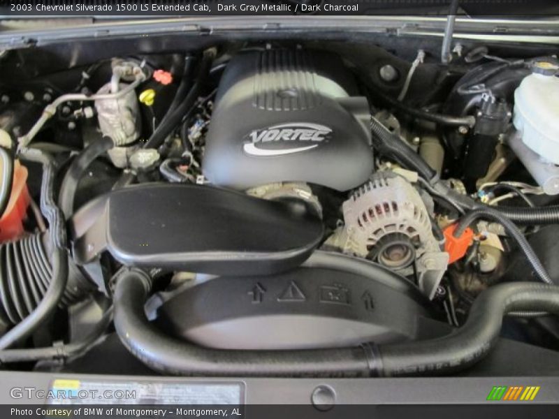 Dark Gray Metallic / Dark Charcoal 2003 Chevrolet Silverado 1500 LS Extended Cab