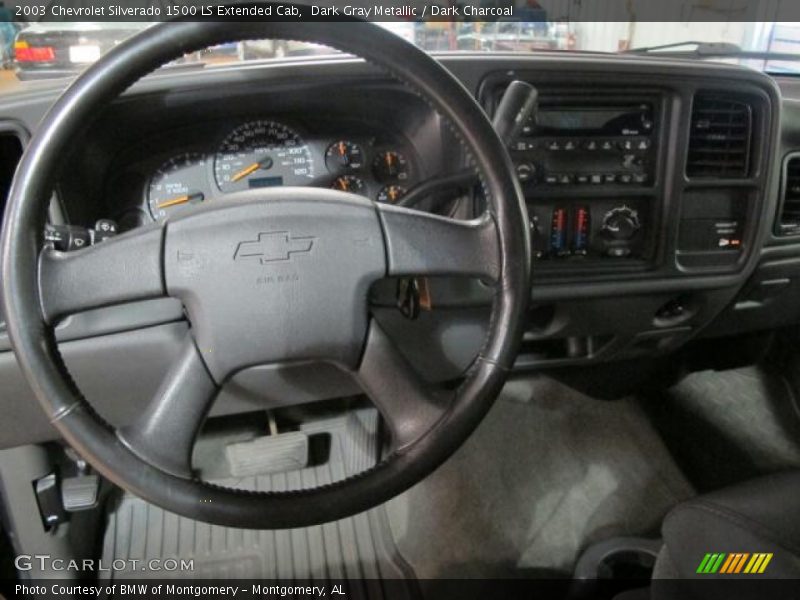 Dark Gray Metallic / Dark Charcoal 2003 Chevrolet Silverado 1500 LS Extended Cab