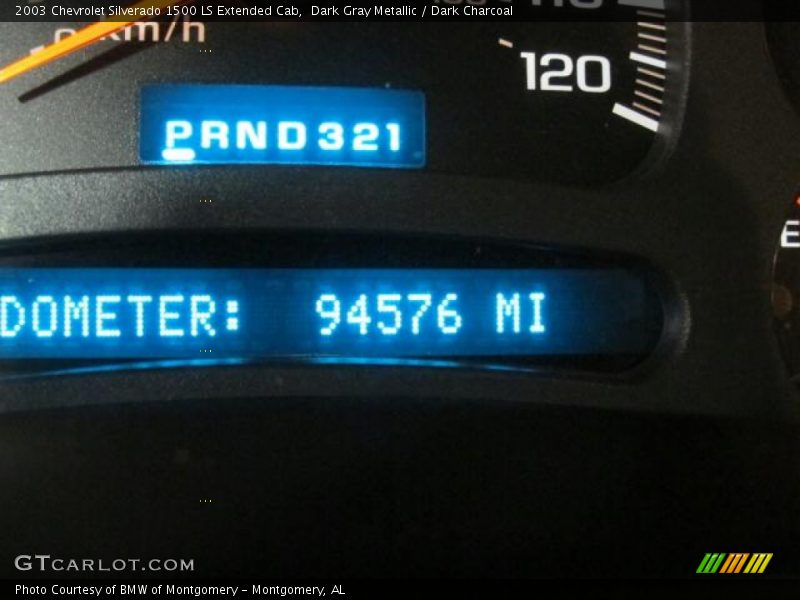 Dark Gray Metallic / Dark Charcoal 2003 Chevrolet Silverado 1500 LS Extended Cab