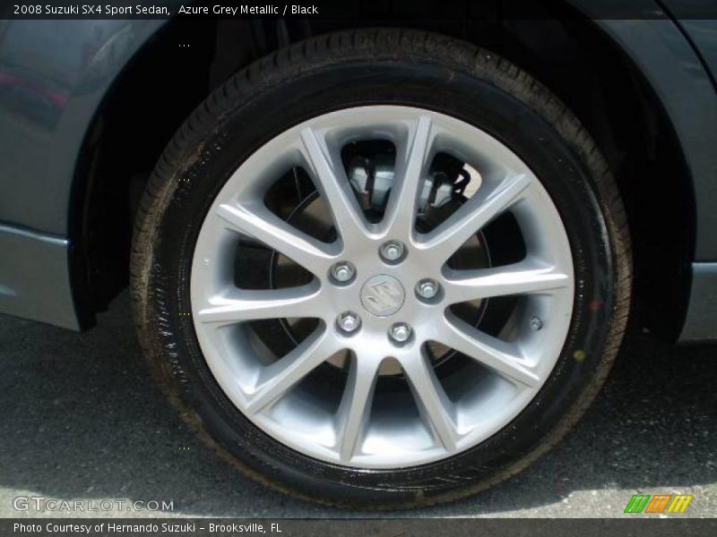 Azure Grey Metallic / Black 2008 Suzuki SX4 Sport Sedan