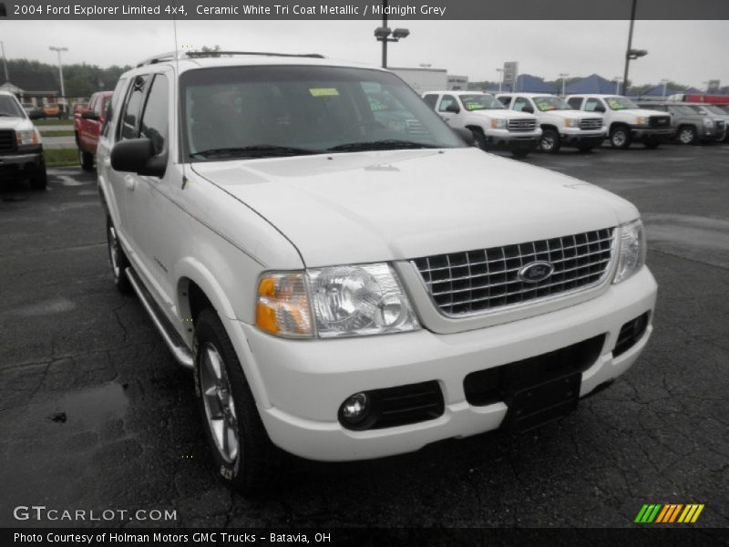 Ceramic White Tri Coat Metallic / Midnight Grey 2004 Ford Explorer Limited 4x4