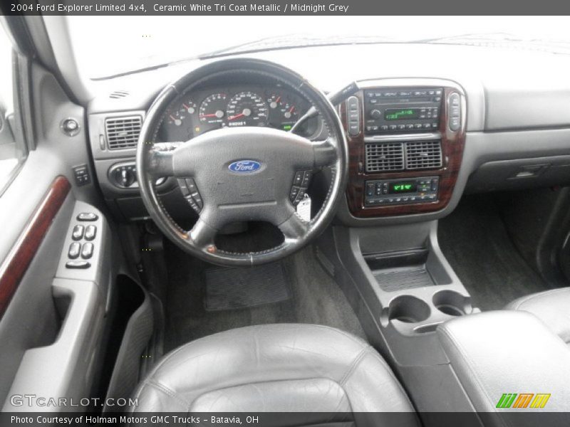 Ceramic White Tri Coat Metallic / Midnight Grey 2004 Ford Explorer Limited 4x4