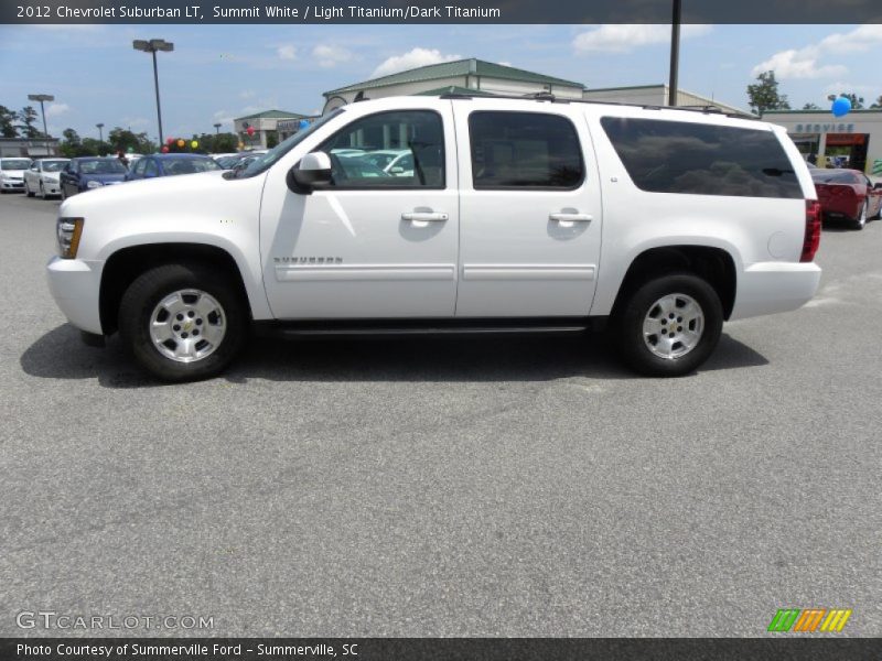 Summit White / Light Titanium/Dark Titanium 2012 Chevrolet Suburban LT