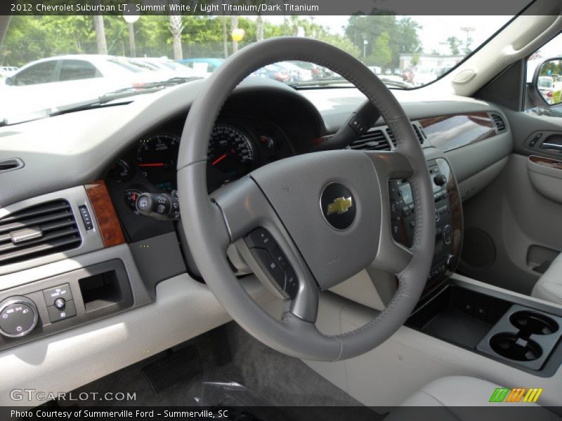 Summit White / Light Titanium/Dark Titanium 2012 Chevrolet Suburban LT
